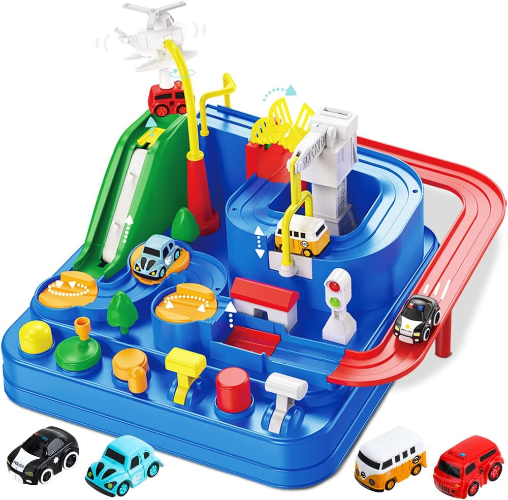 Car Adventure Toys Rail Race Tracks Game