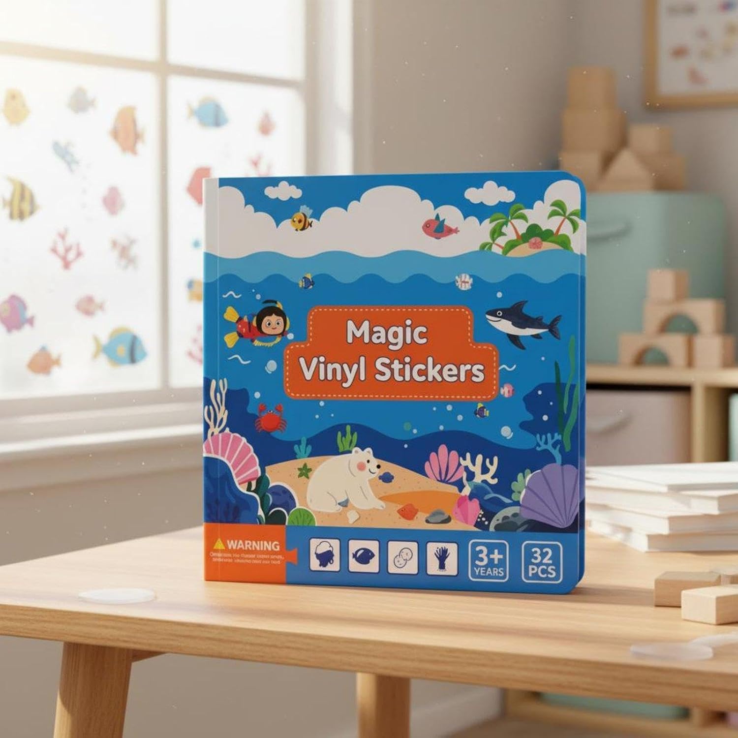 Reusable Sticker Book Educational Activity Book