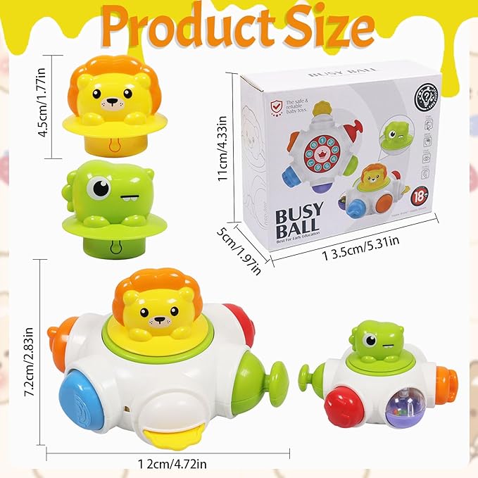 Baby Busy Ball Activity Cube Travel Toy, Montessori Toy