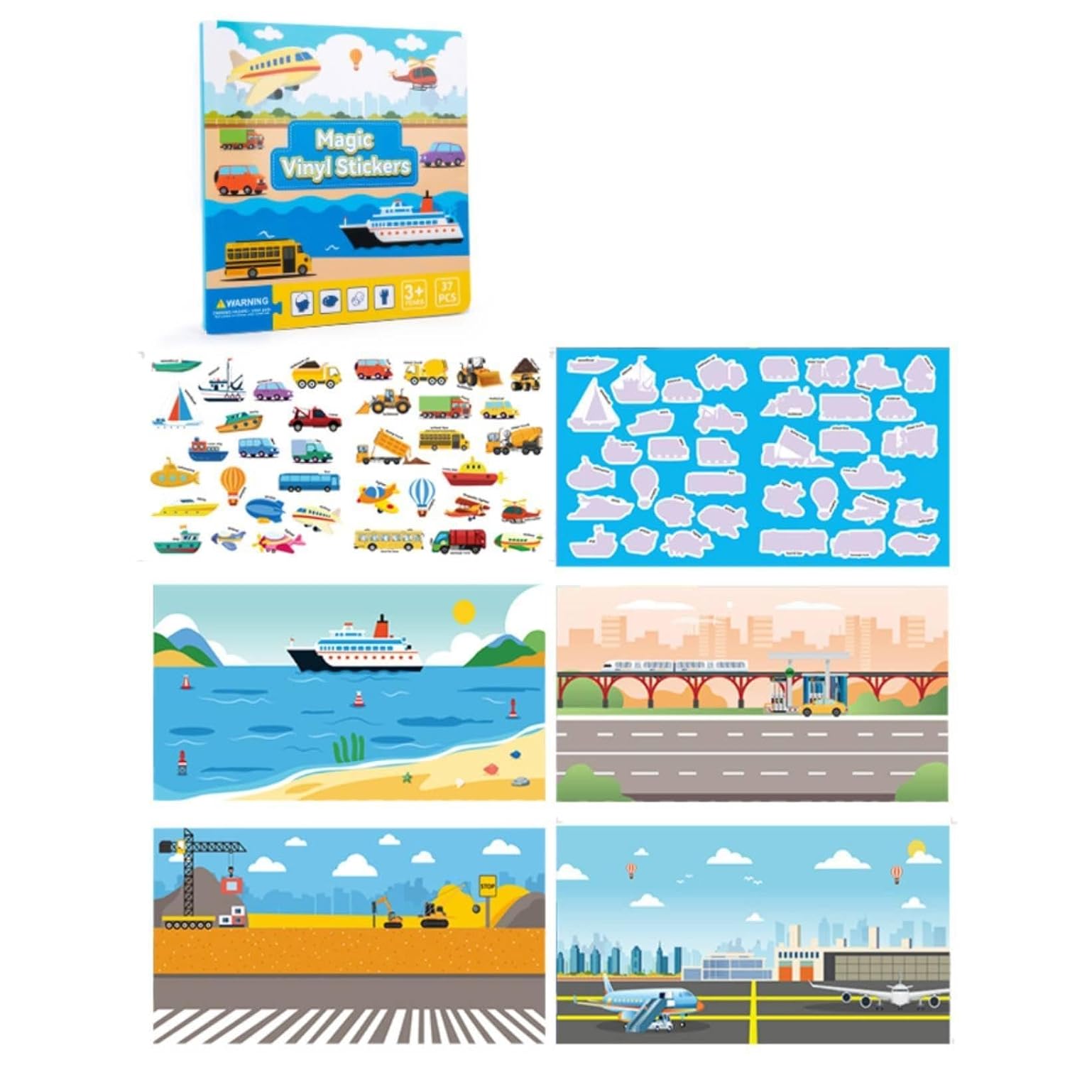 Reusable Sticker Book Educational Activity Book