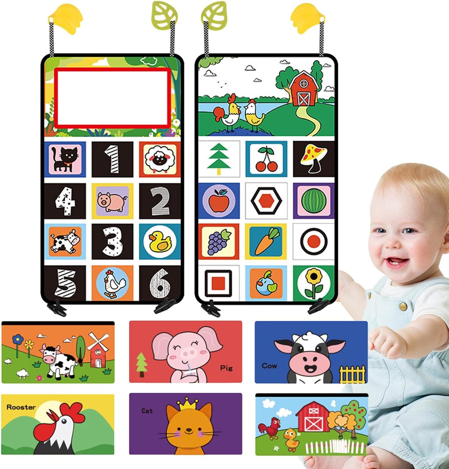 Rear Car Toy With Mirror Baby Car Mirror Toy Promote Sensory For Fun Travel