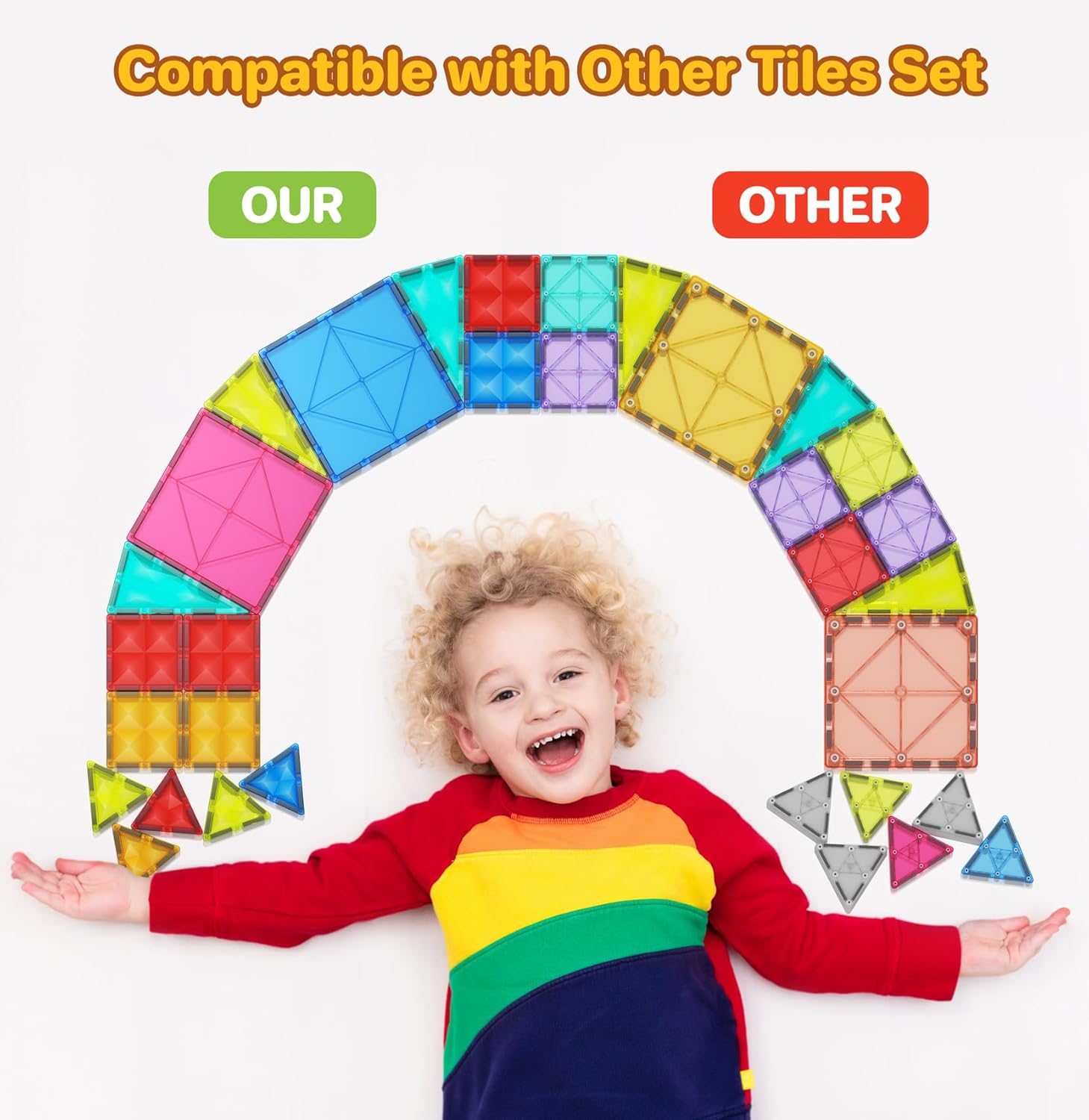 Giromag 110pcs Magnetic Building Tiles