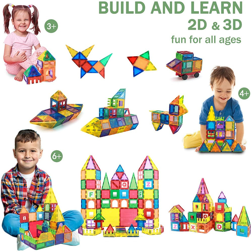 Giromag 100 Pcs Magnetic Tiles Building Blocks