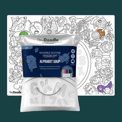 HeyDoodle - Sensory Playmat - Alphabet Soup