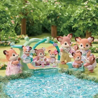 Sylvanian Families Deer Babies - Floral Swing Set