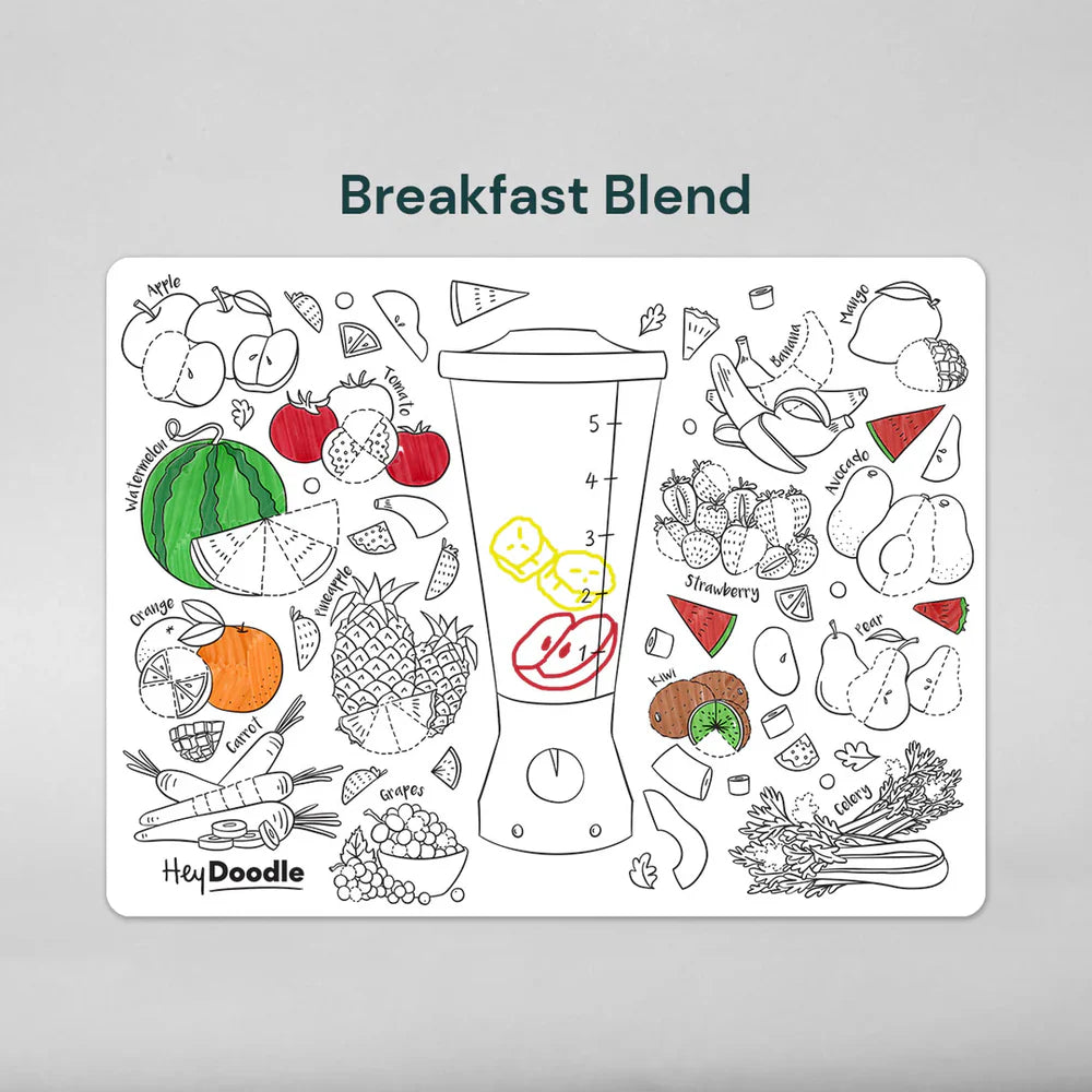 HeyDoodle - Breakfast Blend Large Colouring & Doodle Playmat