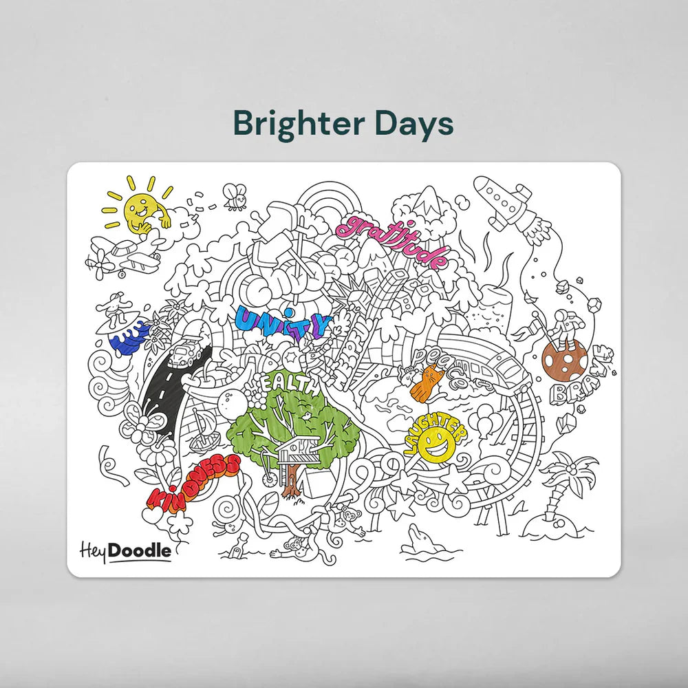 HeyDoodle - Brighter Days Large Colouring & Doodle Playmat