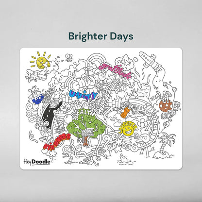 HeyDoodle - Brighter Days Large Colouring & Doodle Playmat