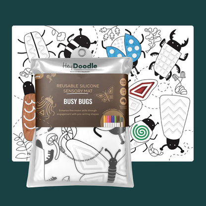 HeyDoodle - Sensory Playmat - Busy Bugs
