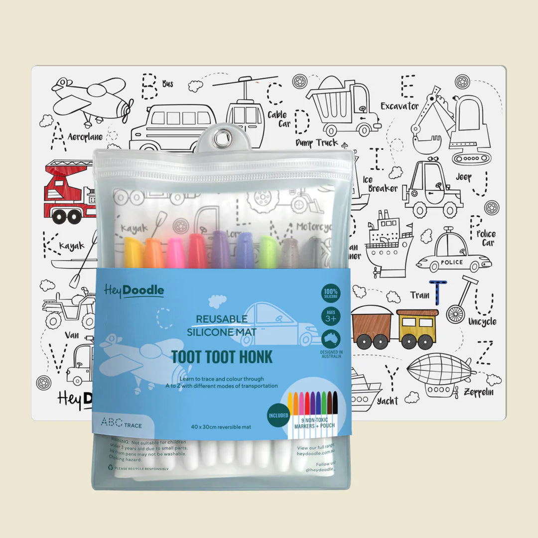 HeyDoodle - Toot Toot Honk Large Playmat