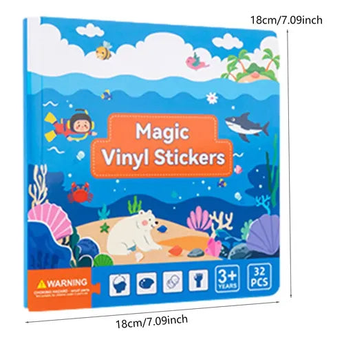 Reusable Sticker Book Educational Activity Book