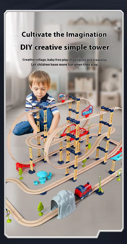 Electric Portable Train Station Track Set