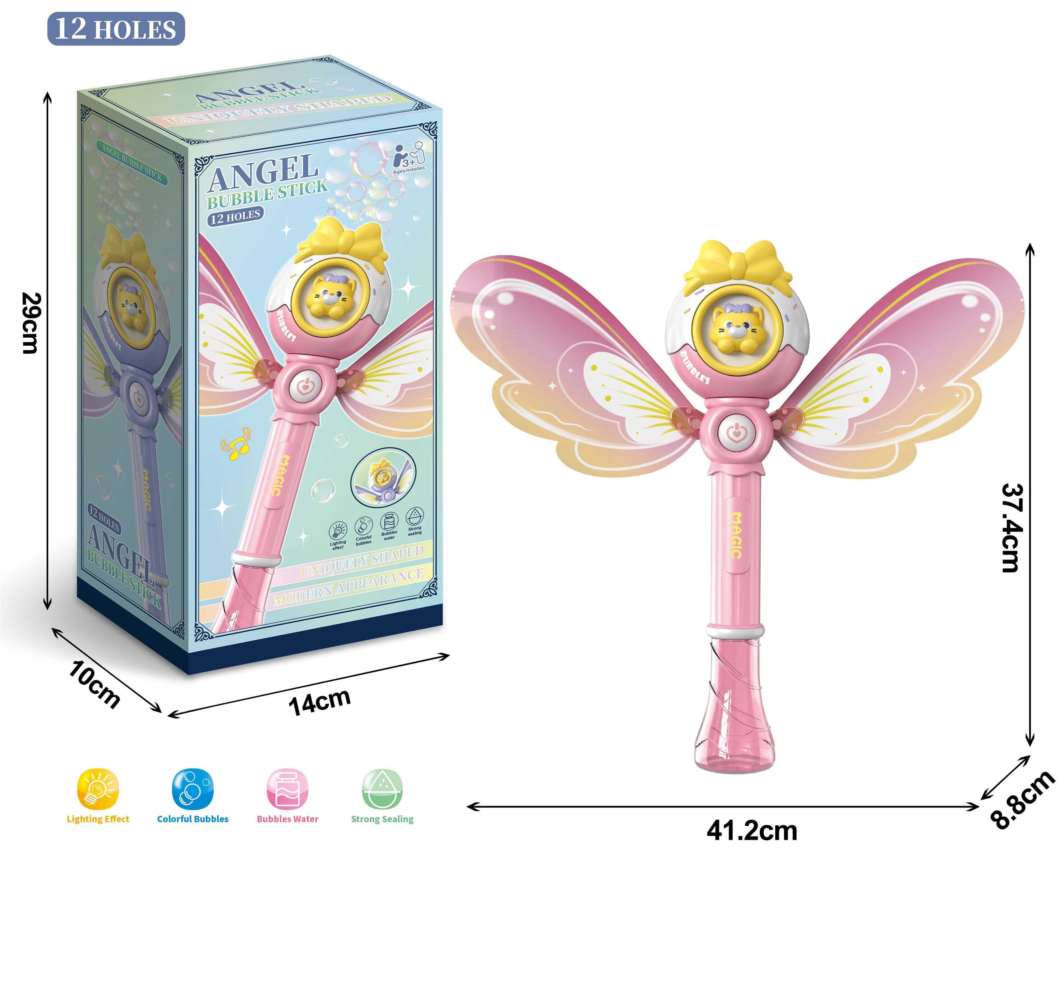 Bubble Wands for Girls， Kids Bubble Machine LED Light Princess Toys
