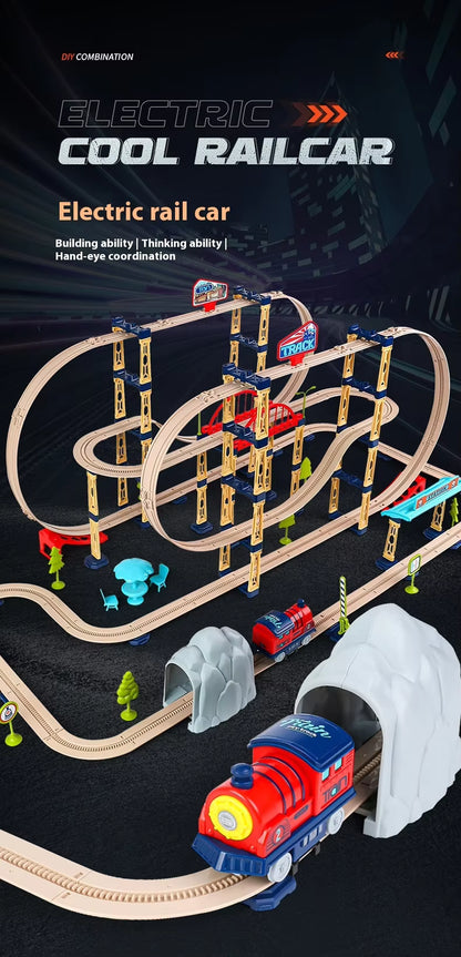 Electric Portable Train Station Track Set