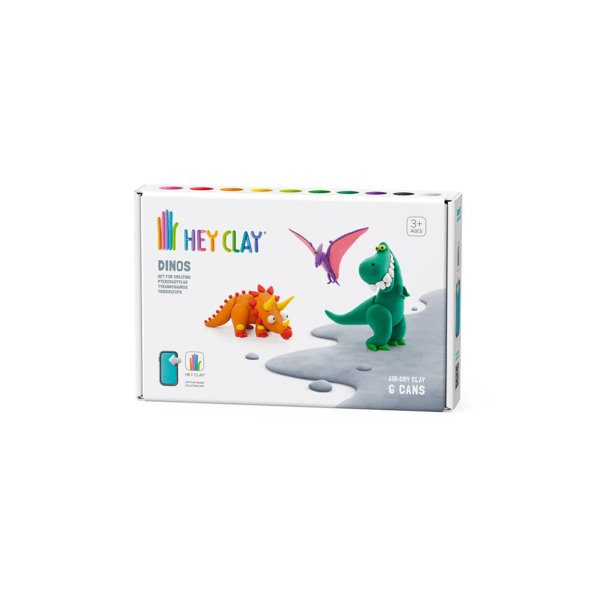 Hey Clay Dinos - Pterodactylus, Triceratops & Tyrannosaurus