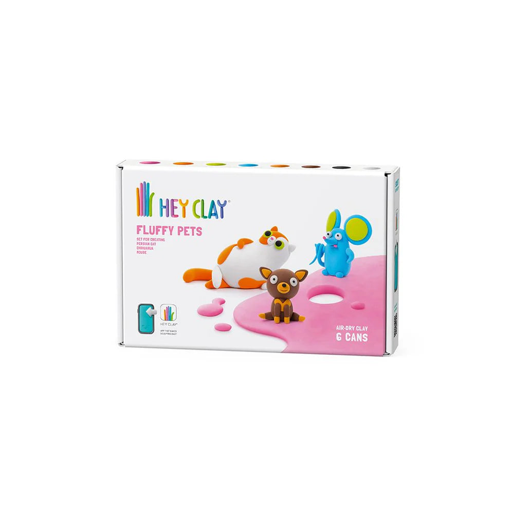 Hey Clay Fluffy Pets - Persian Cat, Mouse & Chihuahua