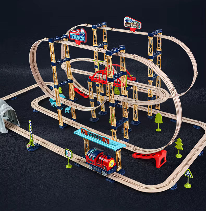 Electric Portable Train Station Track Set