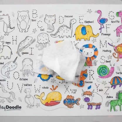 HeyDoodle-Jingle Bells Mini Colouring & Doodle Mat