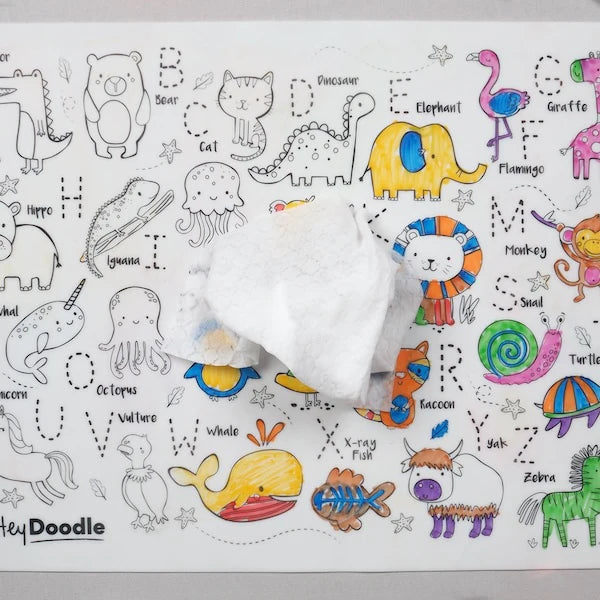 HeyDoodle-Jingle Bells Mini Colouring & Doodle Mat
