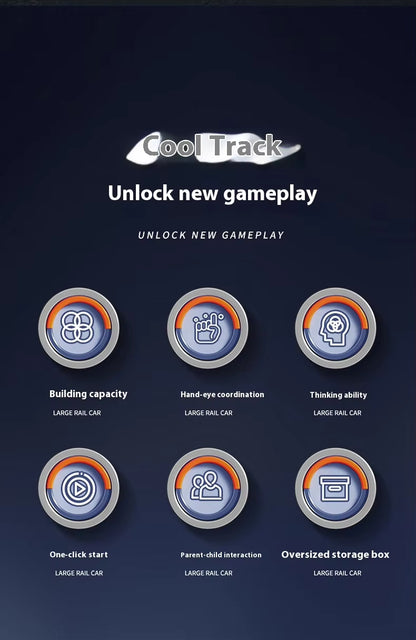 Electric Portable Train Station Track Set