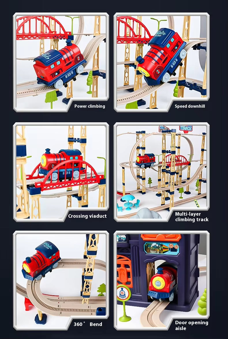 Electric Portable Train Station Track Set