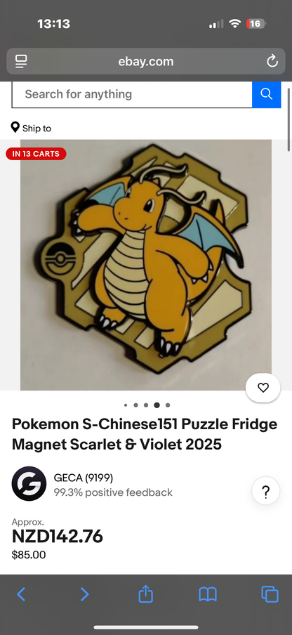 Pokemon 151 Sead box come with 10 x 151 magnet puzzle