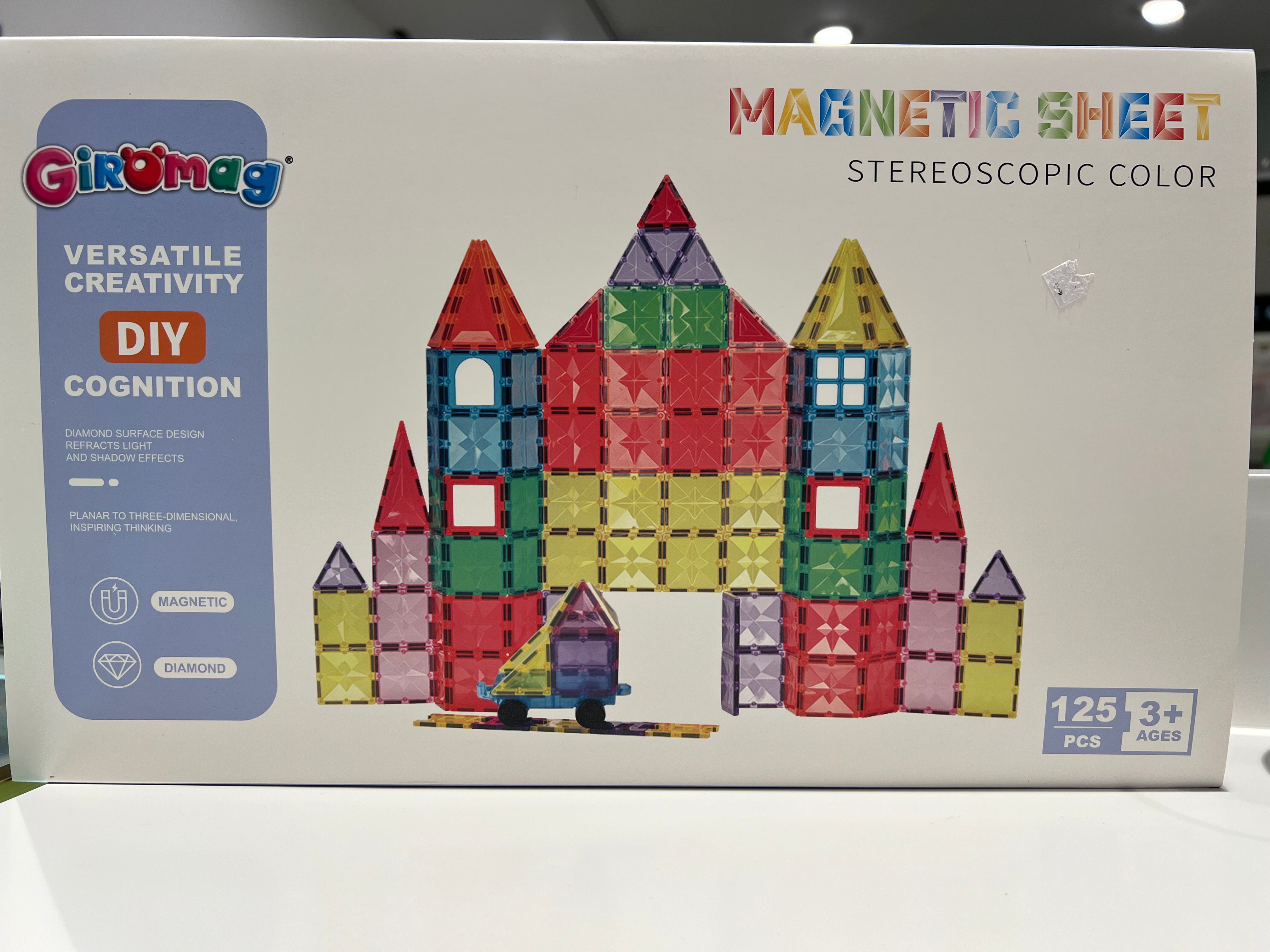 Giromag 125pcs Star-Shin Magnetic Building Tiles