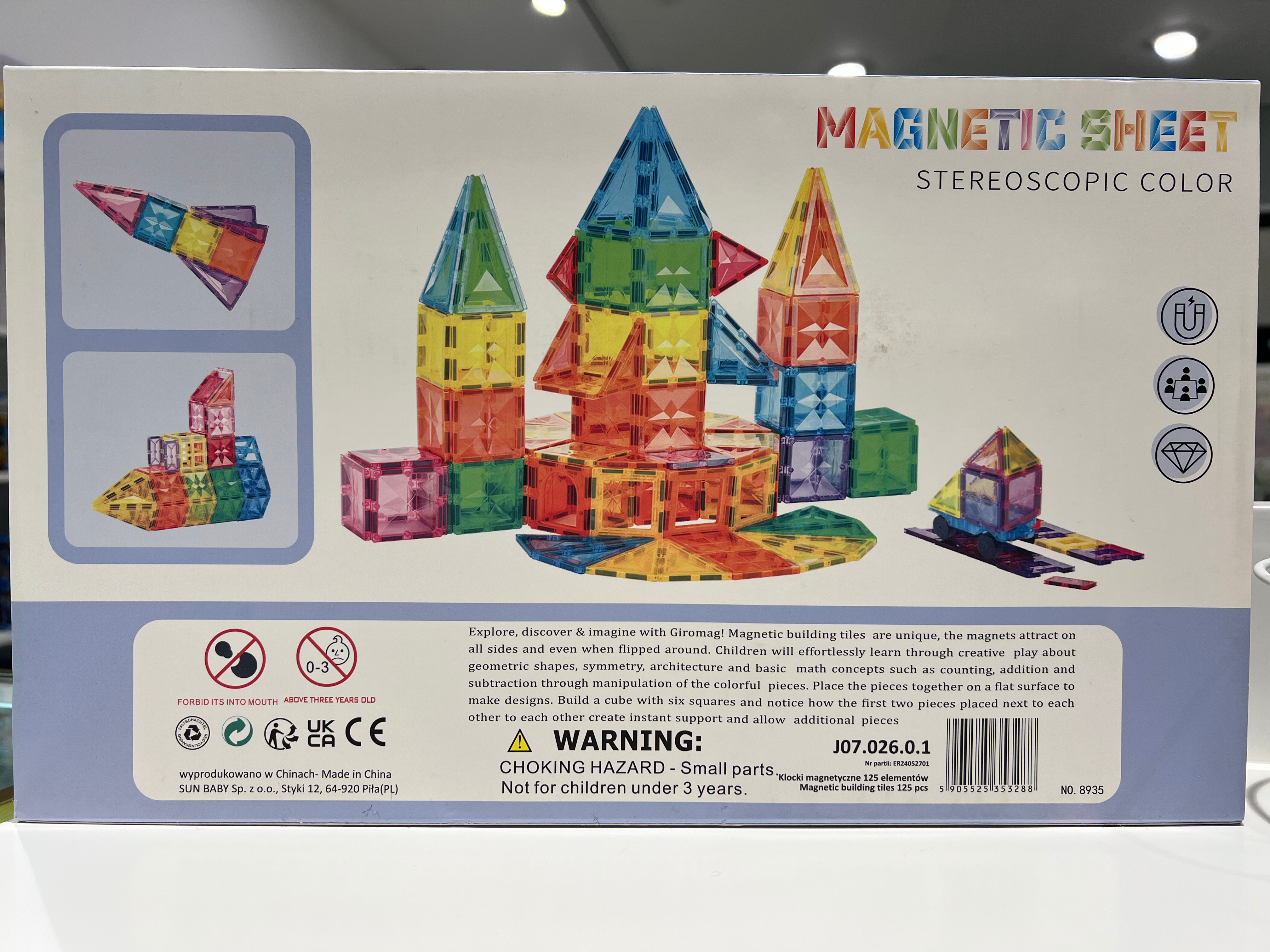 Giromag 125pcs Star-Shin Magnetic Building Tiles