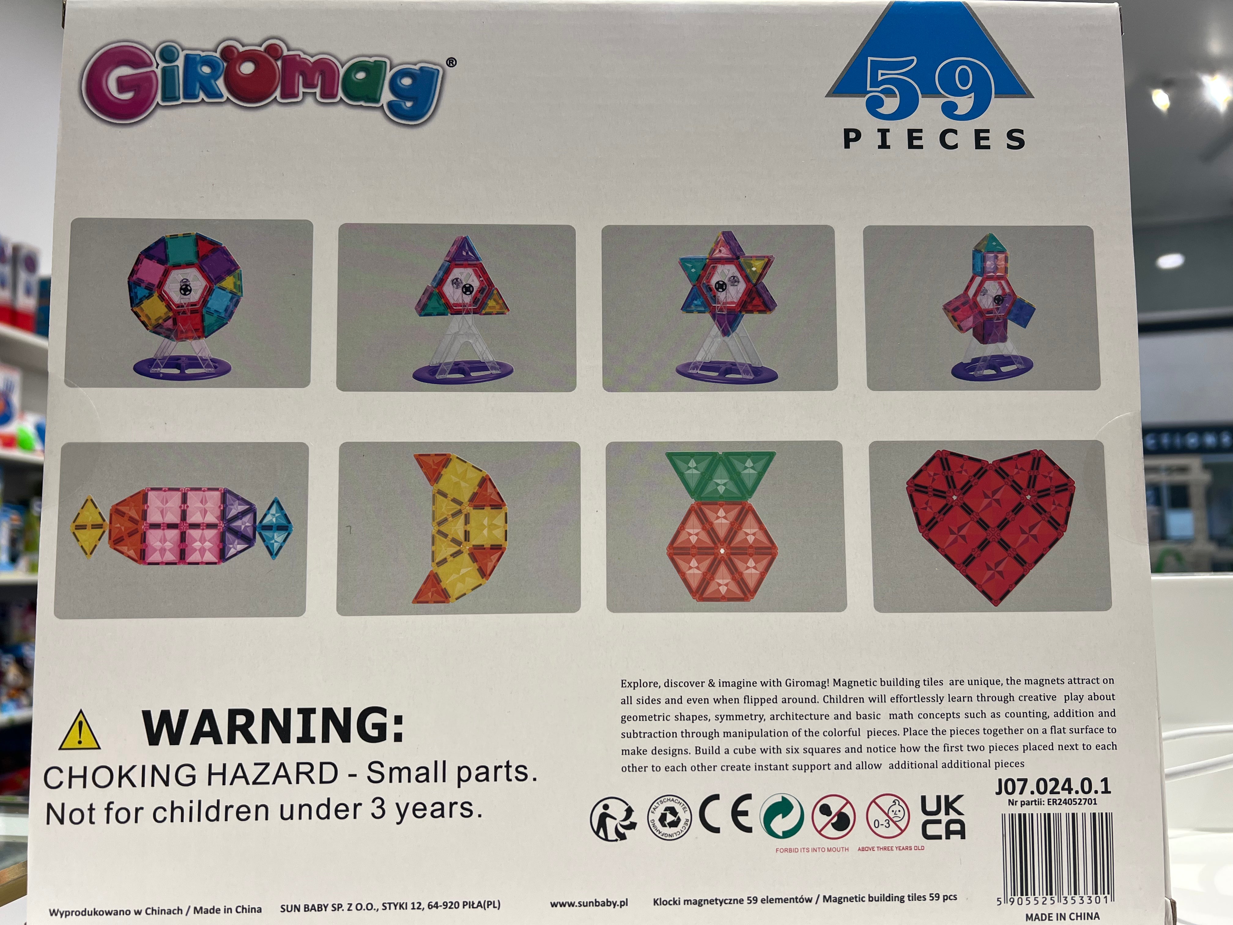 Giromag 59pcs Magnetic Building Tiles
