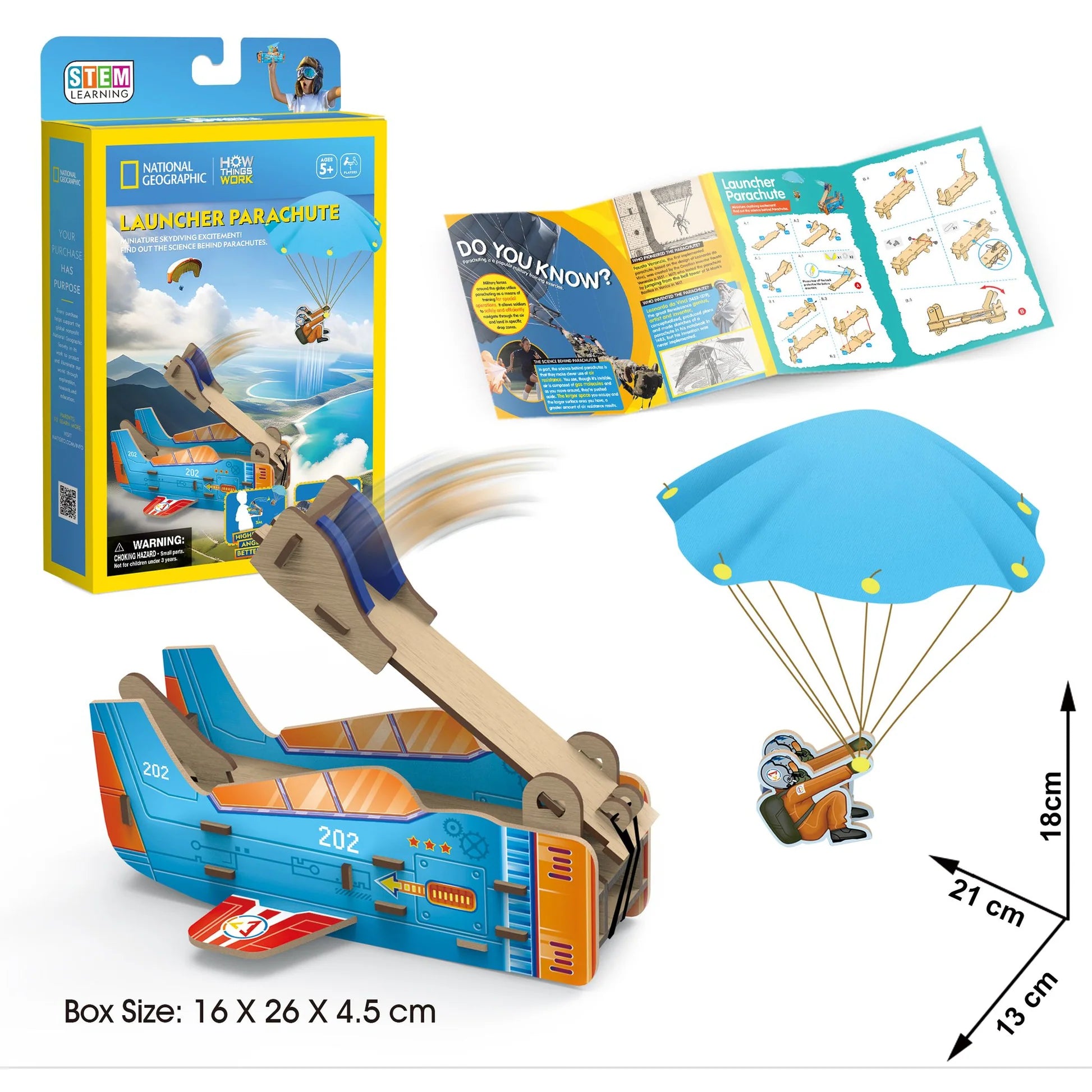 National Geographic Cubic Fun 3D Puzzle - Launcher Parachute