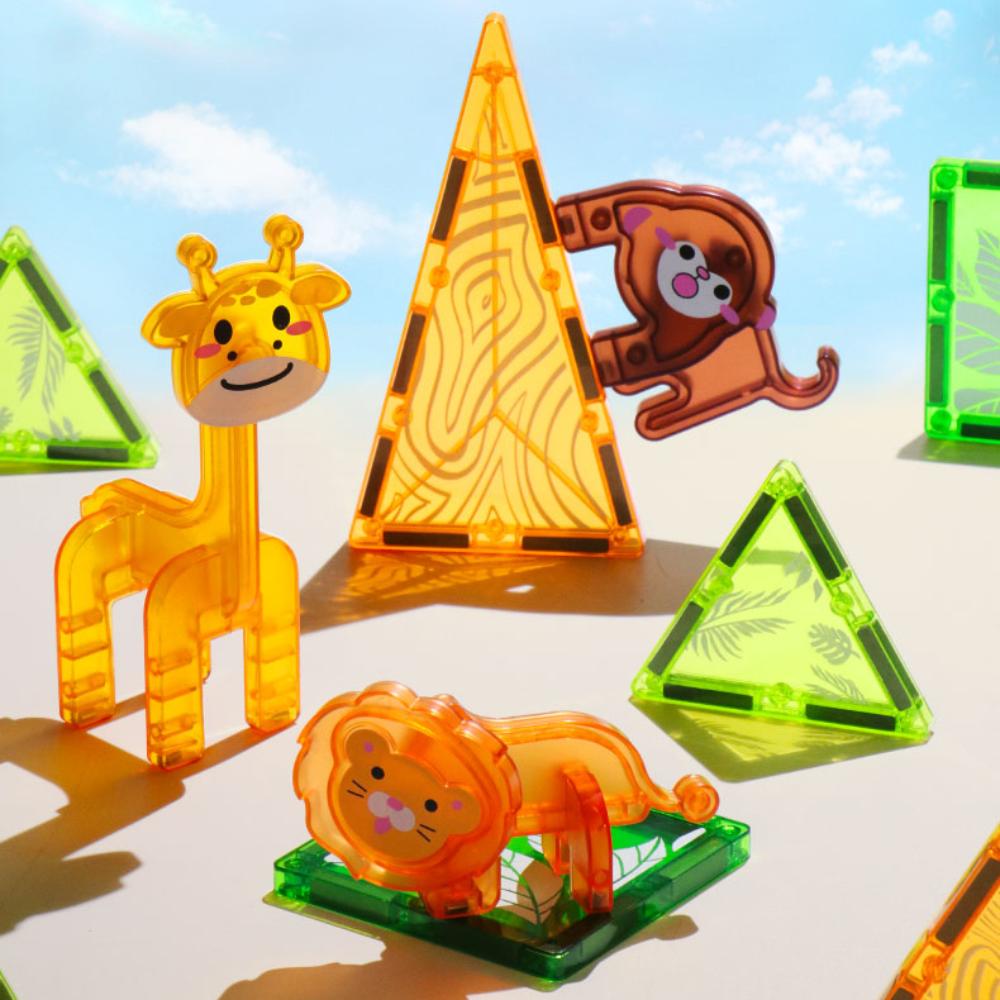 Giromag 80pcs Magnetic Building Tiles Jungle Set