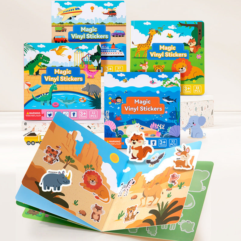 Reusable Sticker Book Educational Activity Book