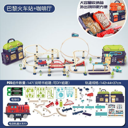 Electric Portable Train Station Track Set