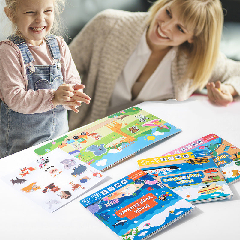 Reusable Sticker Book Educational Activity Book