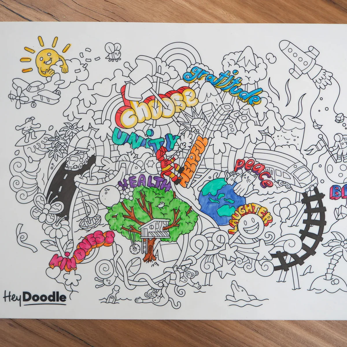 HeyDoodle - Brighter Days Large Colouring & Doodle Playmat