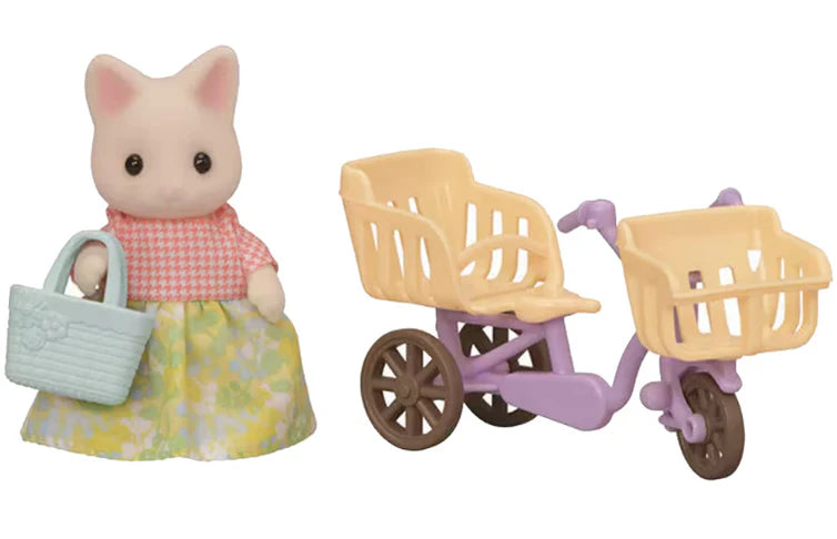 Sylvanian Families Floral Cat Mothers  Cycling Set