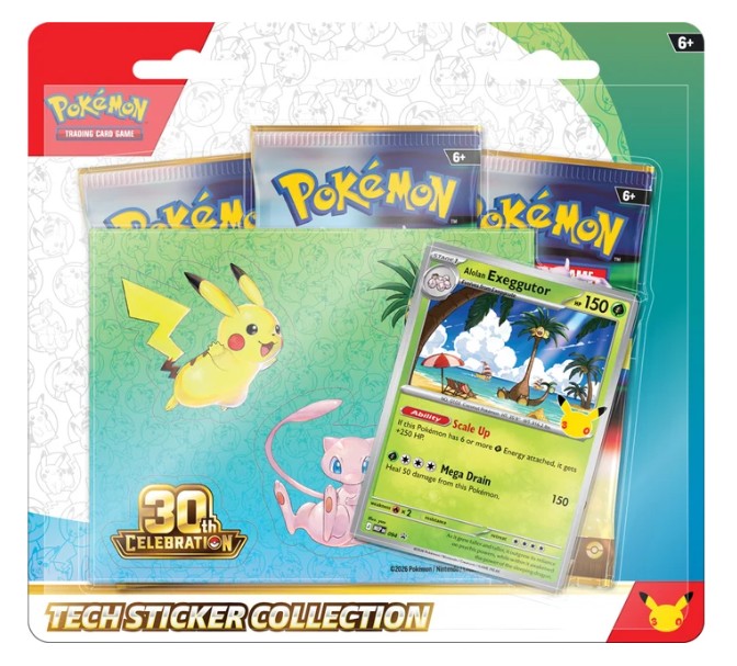 Pokemon TCG 30th Celebration Tech Sticker Blister Pre-order