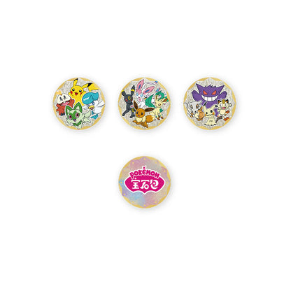 Pokemon Chinese Gem Pack Badge Set