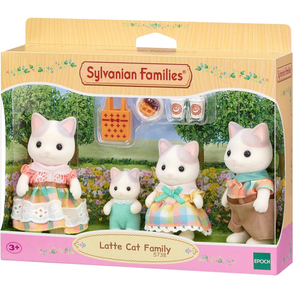 Sylvanian Families Latte Cat Family