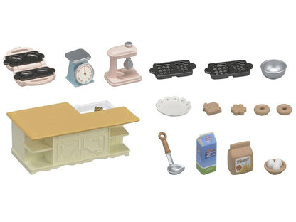 Sylvanian Families Kitchen Island Accessories Set