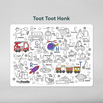 HeyDoodle - Toot Toot Honk Large Playmat