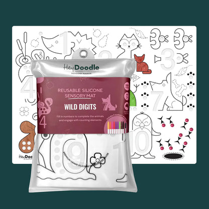 HeyDoodle - Sensory Playmat - Wild Digits