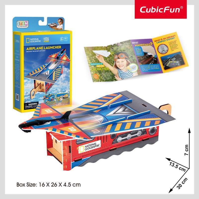 National Geographic Cubic Fun 3D Puzzle - Airplane Launcher