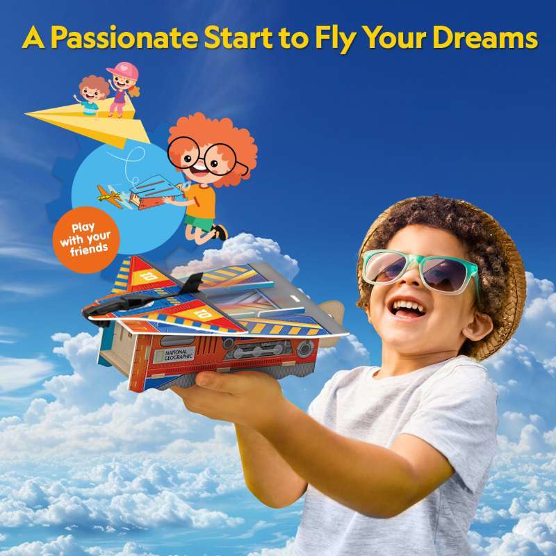 National Geographic Cubic Fun 3D Puzzle - Airplane Launcher
