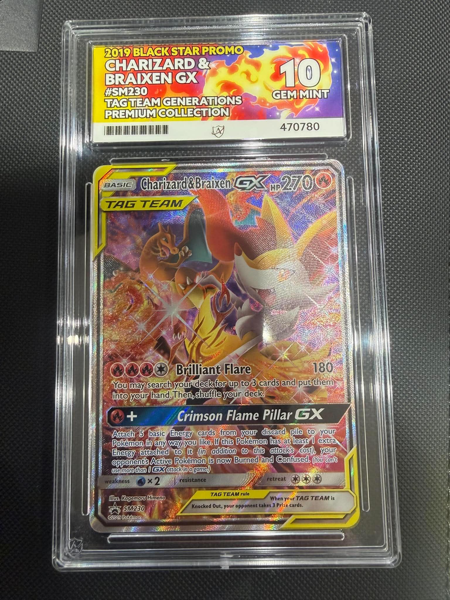 Pokemon Single Charizard & Braixen GX Sun & Moon Promo Promo SM230 ACE10