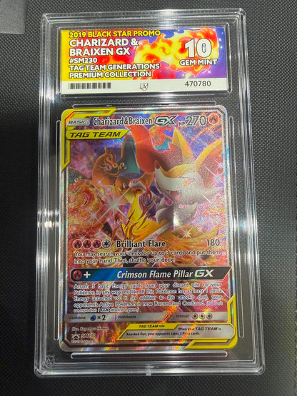 Pokemon Single Charizard & Braixen GX Sun & Moon Promo Promo SM230 ACE10