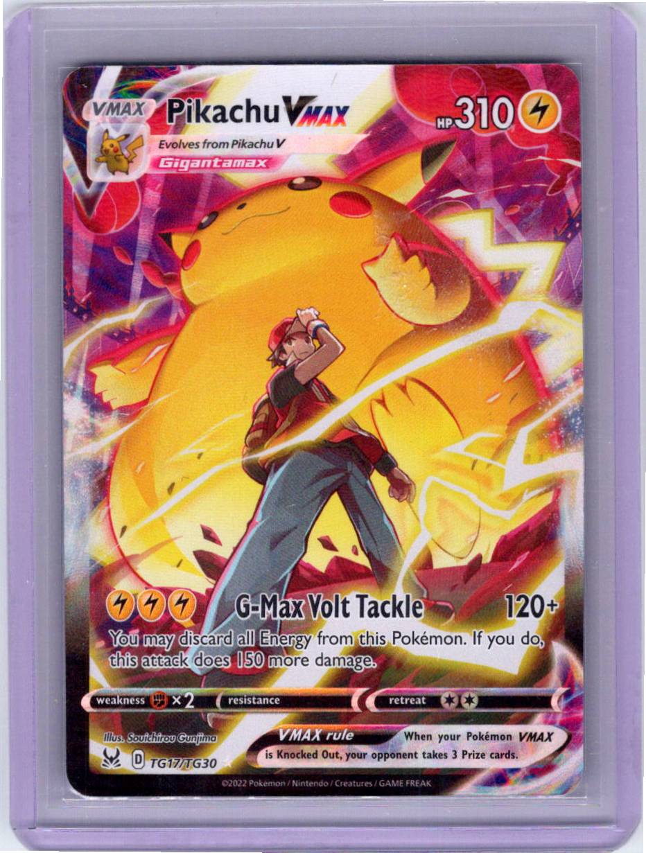 Pokemon Single Pikachu VMAX Lost Origin Trainer Gallery Ultra Rare TG17/TG30