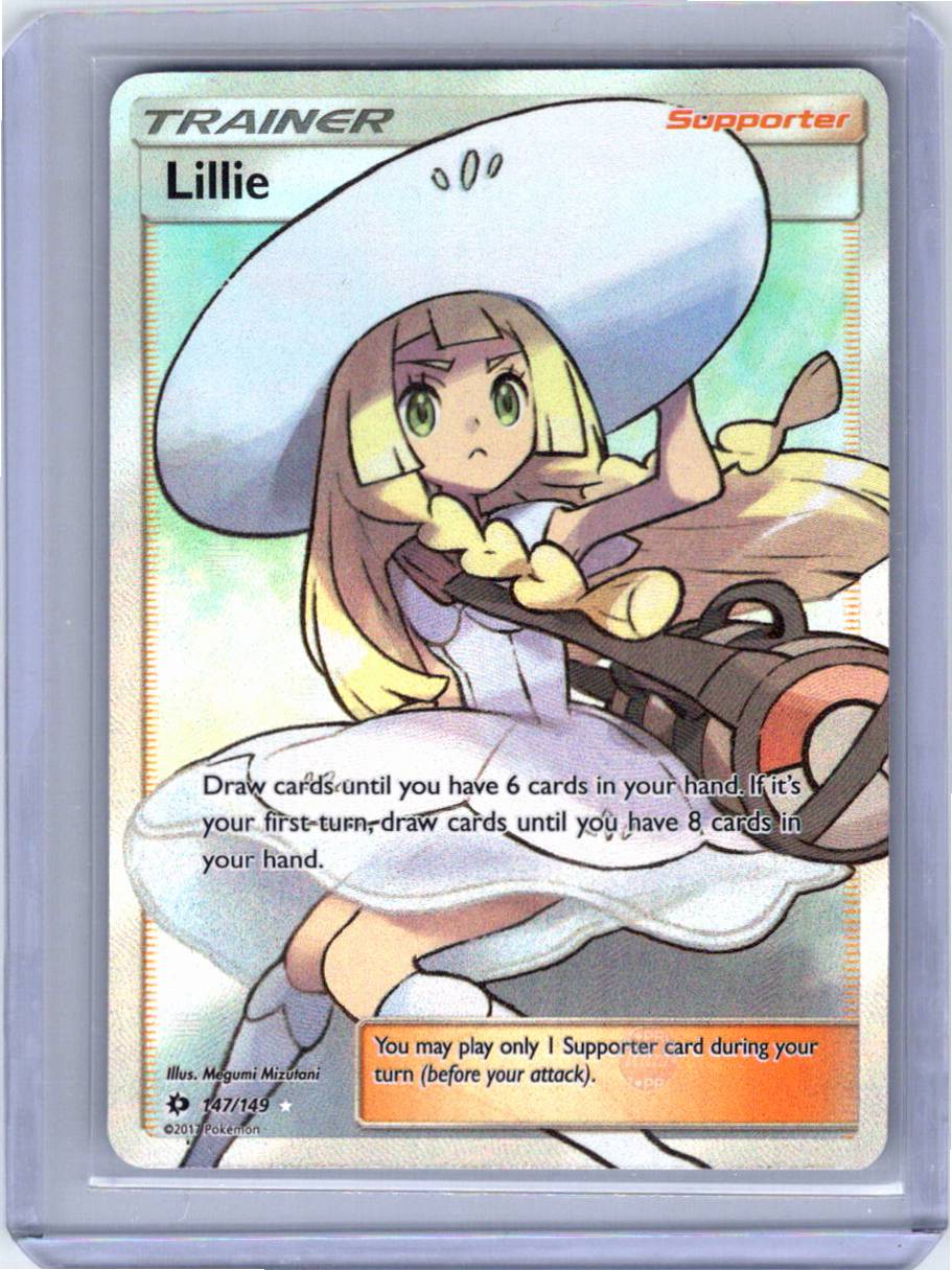 Pokemon Single Lillie (Full Art) Sun & Moon Base Set Ultra Rare 147