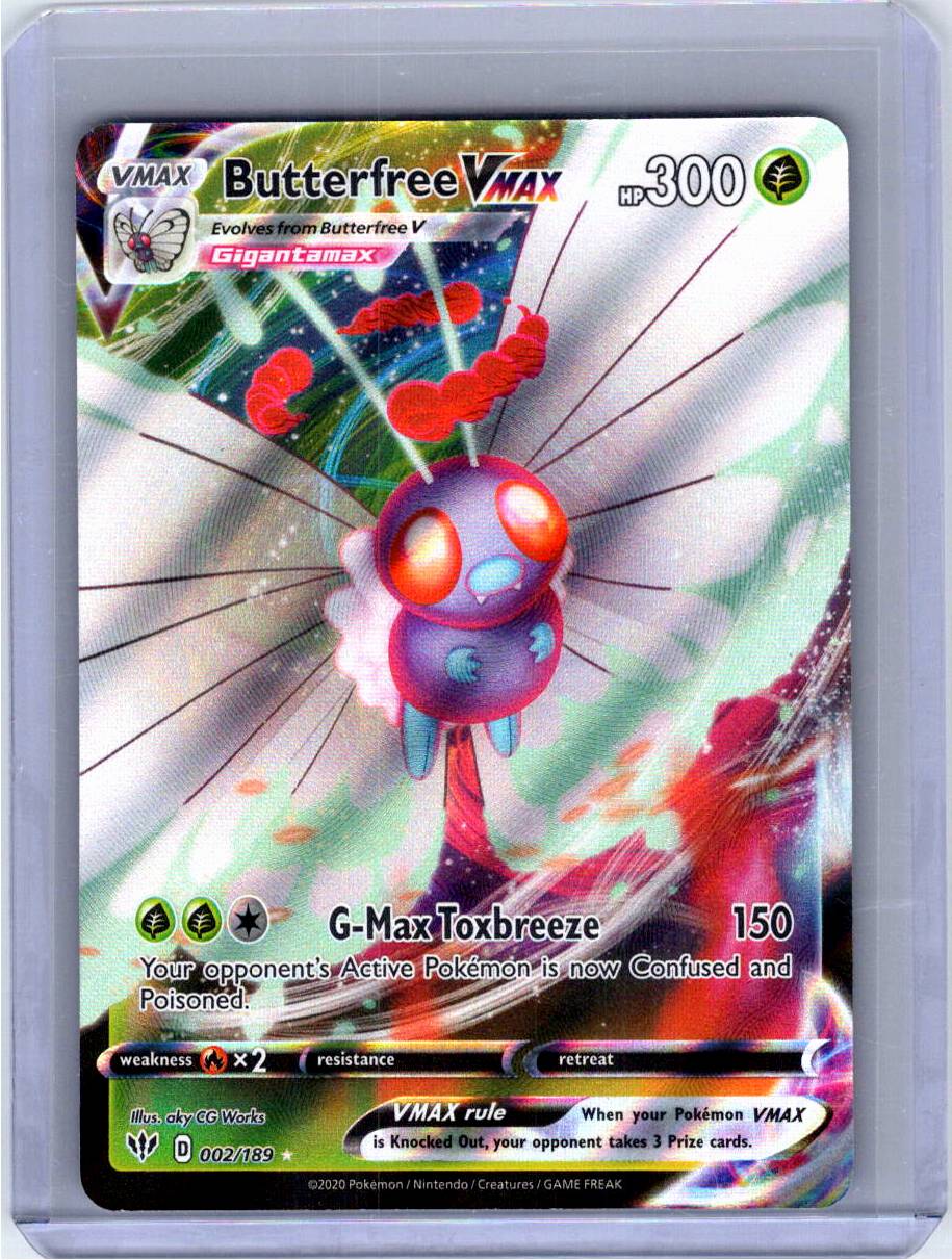 Pokemon Single Butterfree V (Full Art) Darkness Ablaze Ultra Rare 177/189