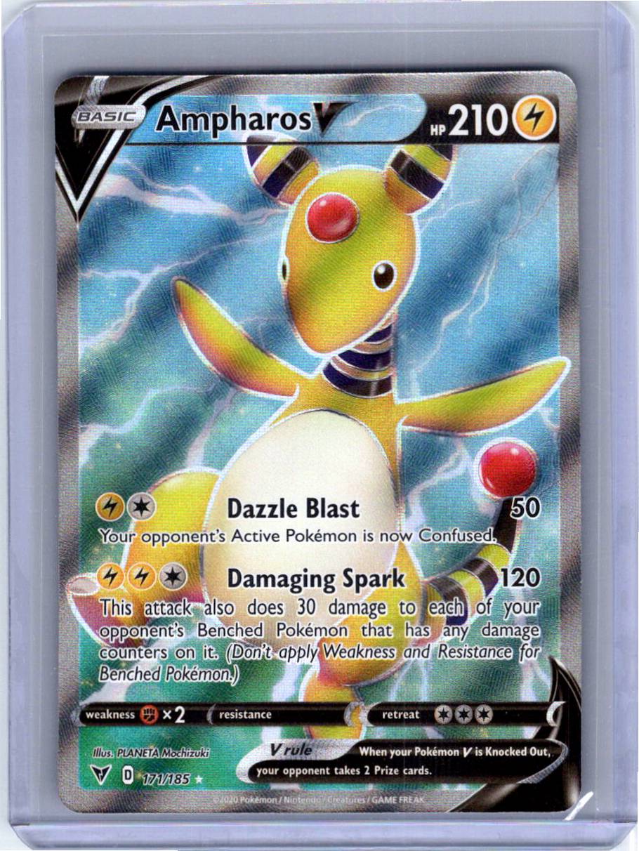 Pokemon Single Ampharos V (Full Art) Vivid Voltage Ultra Rare 171/185
